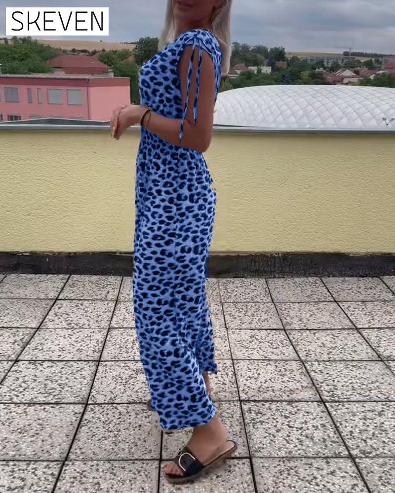 Leopard Print Sleeveless Dress
