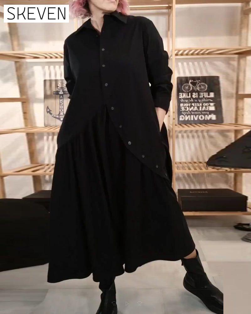 Robe trapèze décontractée et ample