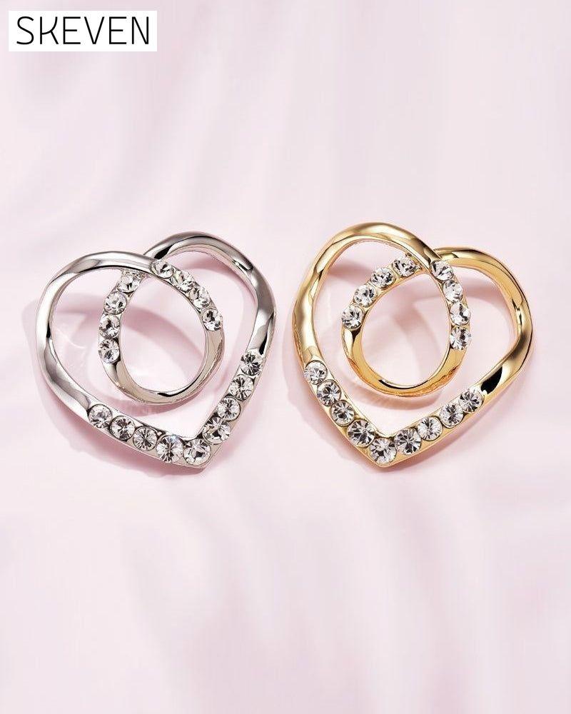Heart-shaped thicker scarf clip