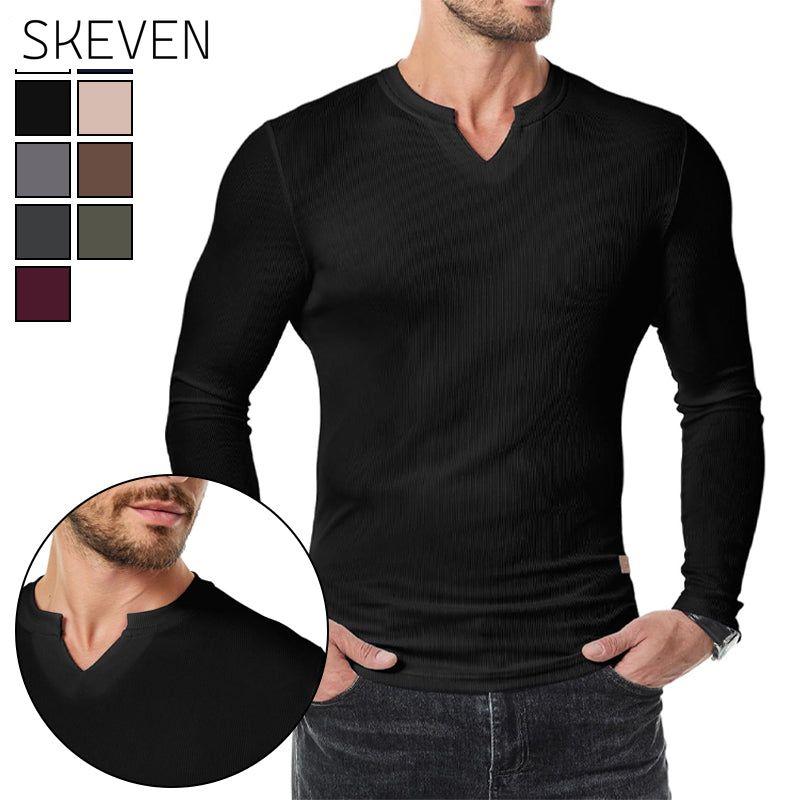 Slim-Fit-Muskelshirt mit V-Ausschnitt für Herren