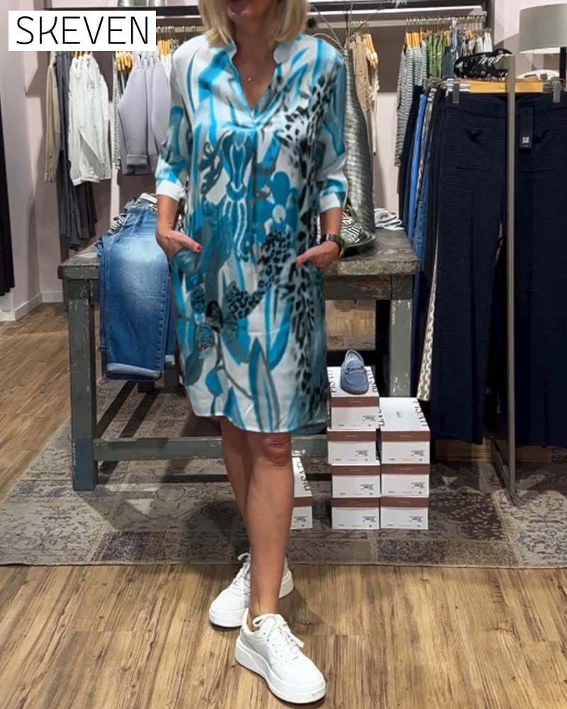 Women's daily casual color dress