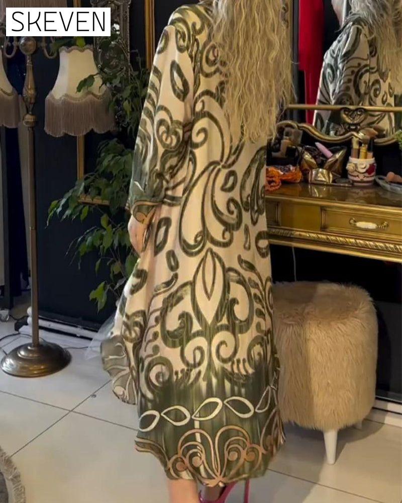 robe imprimée ample et élégante