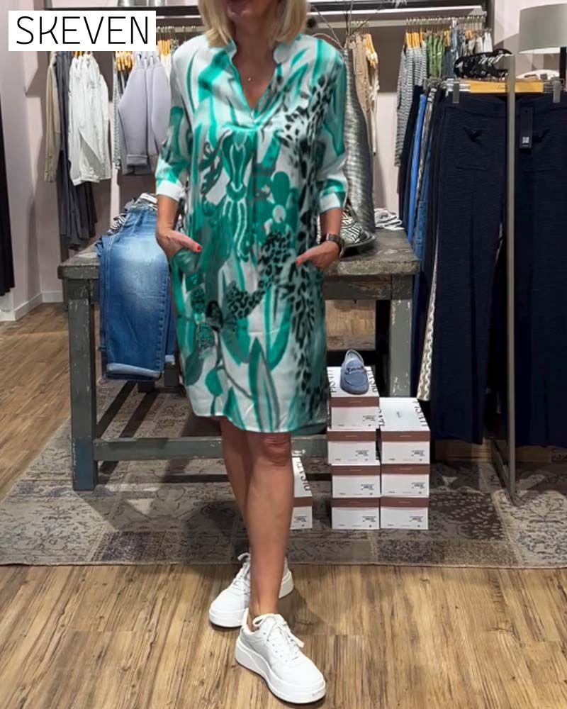 Women's daily casual color dress