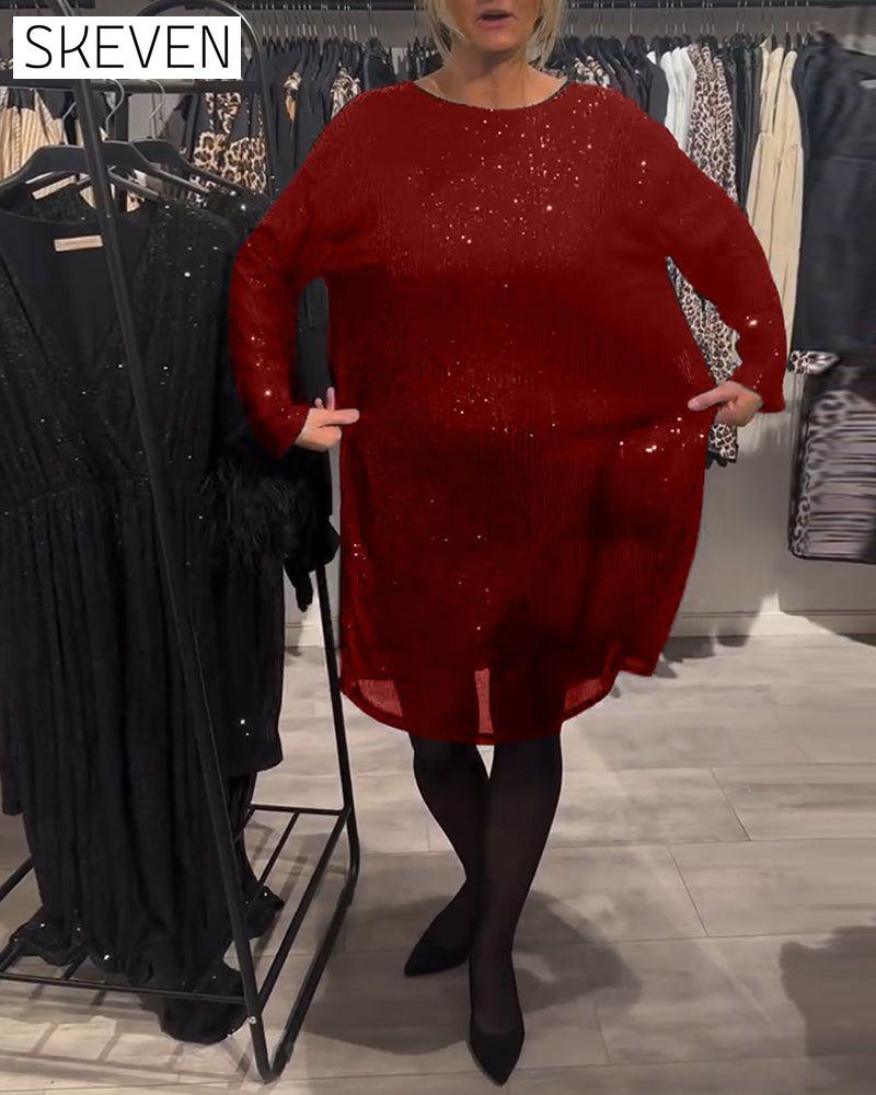 Elegantes rückenfreies Paillettenkleid mit Trägern