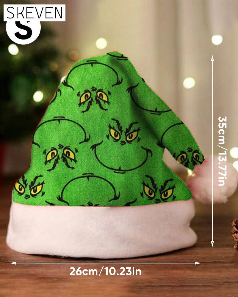 Unisex christmas print plush hat