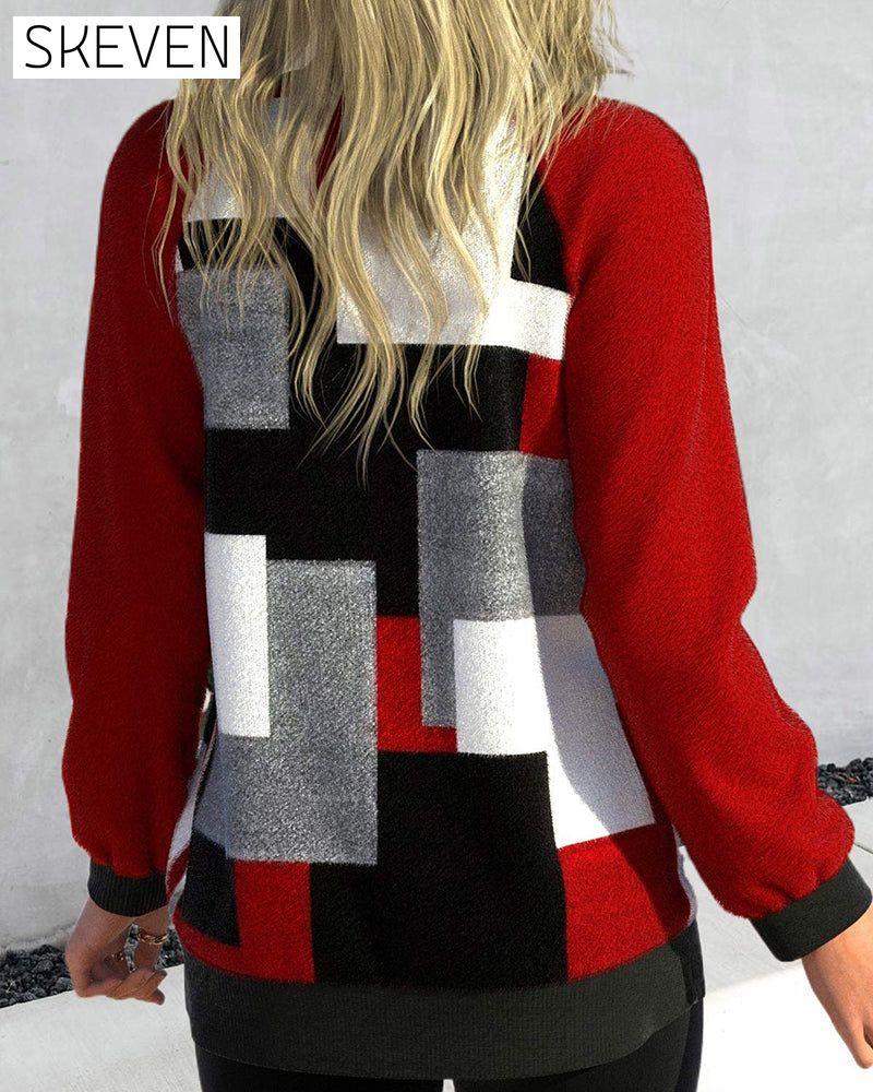 Cardigan mit Farbblock-Einsätzen