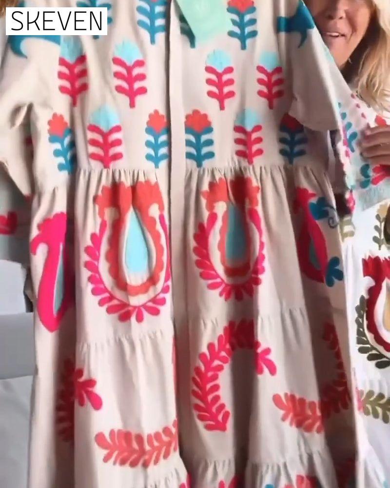 Floral Graphic Print Dress