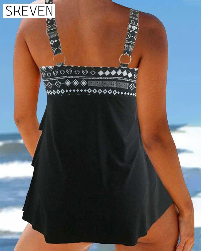 Classic Geometric Print Tankinis