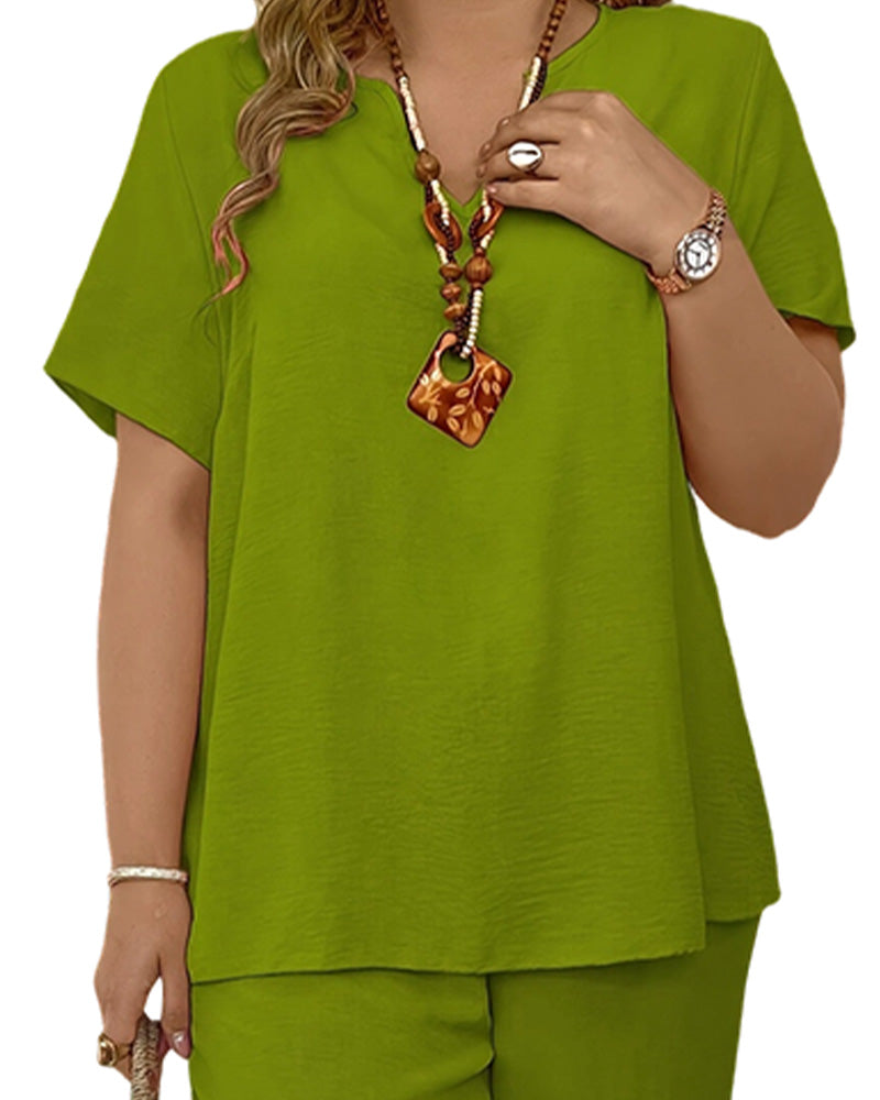 Casual Loose Solid Set