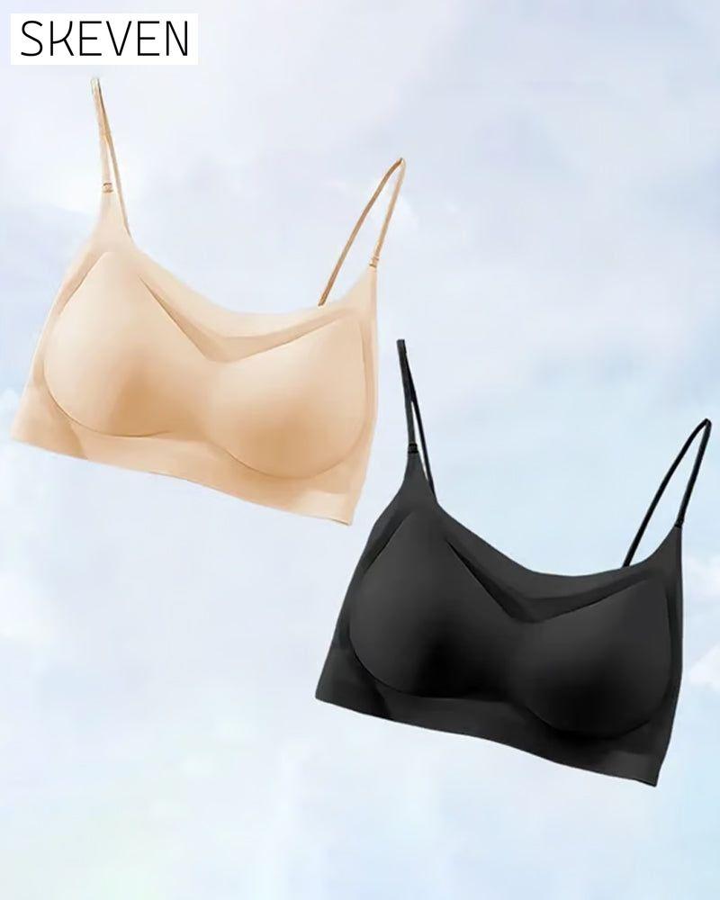 Soutien-gorge ultra-fin, sans coutures, en soie glacée, ultra confortable.