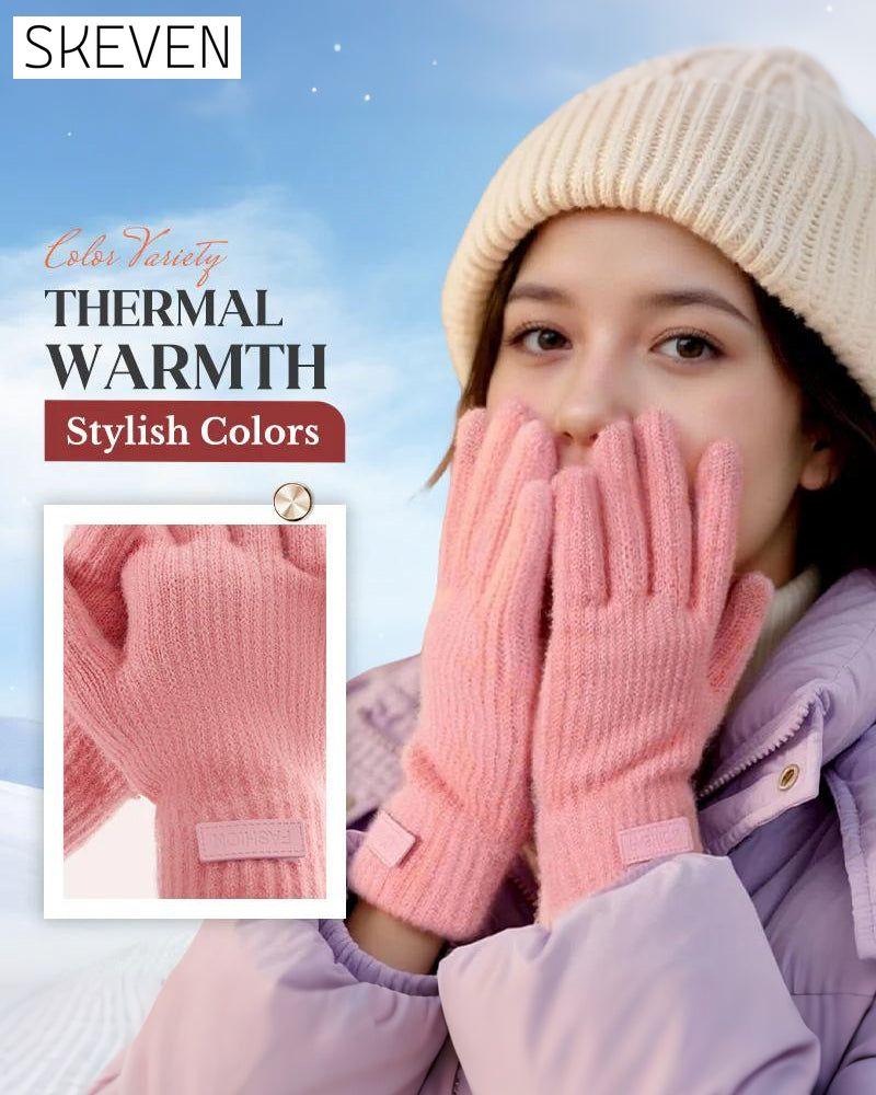 Warme Thermostrickhandschuhe für Touchscreens