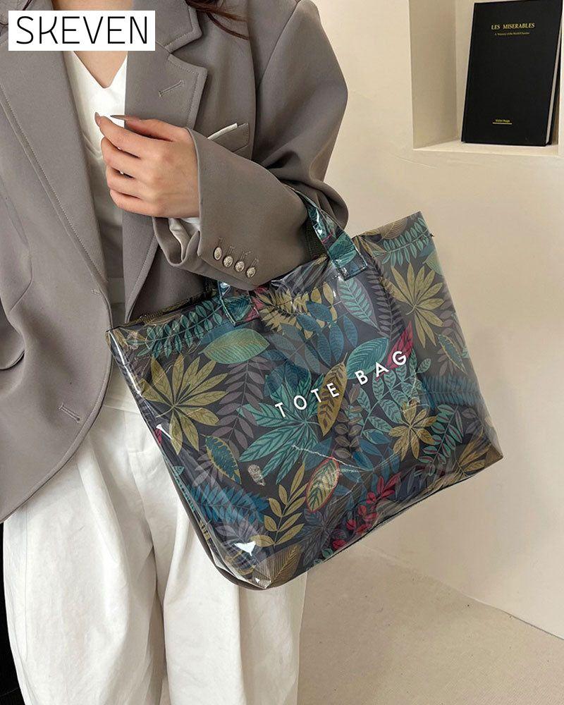 Sac fourre-tout pour femme à motif camouflage et feuilles
