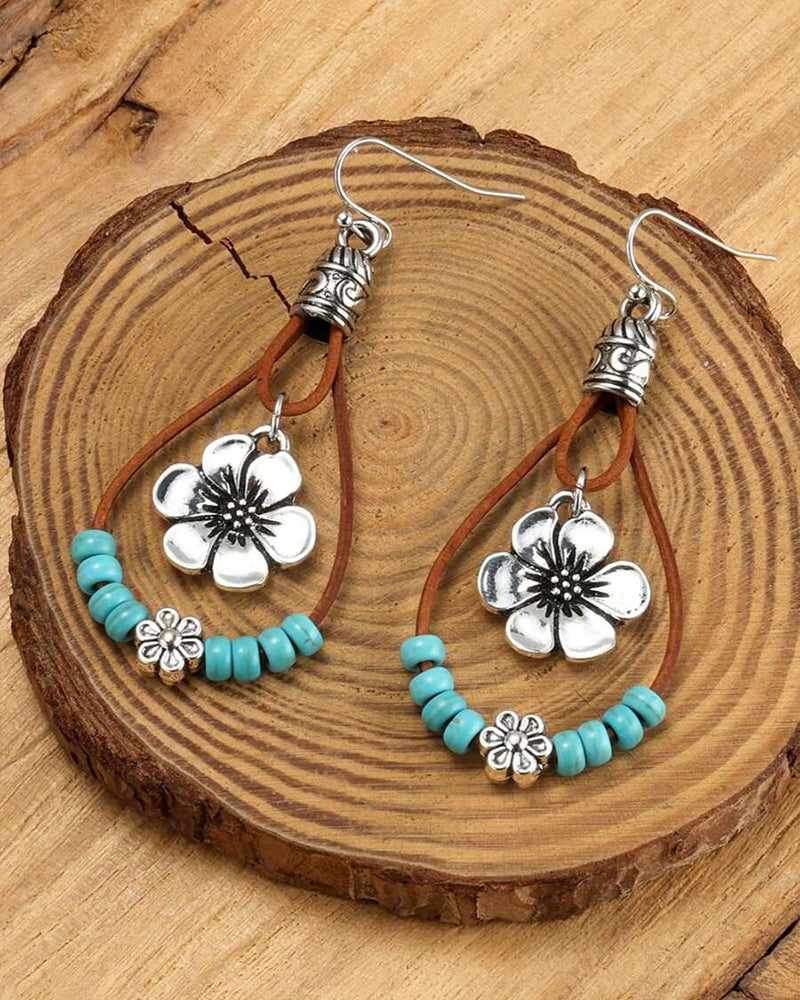 Bohemian Style Colorful Vintage Beaded Pendant Earrings