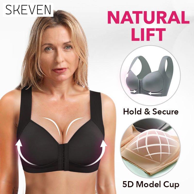 Seamless Front Closure Wire-free Push Up Bra