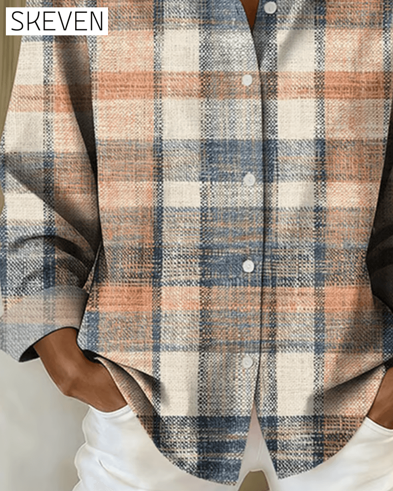 Button-Down Vintage Plaid Shirt