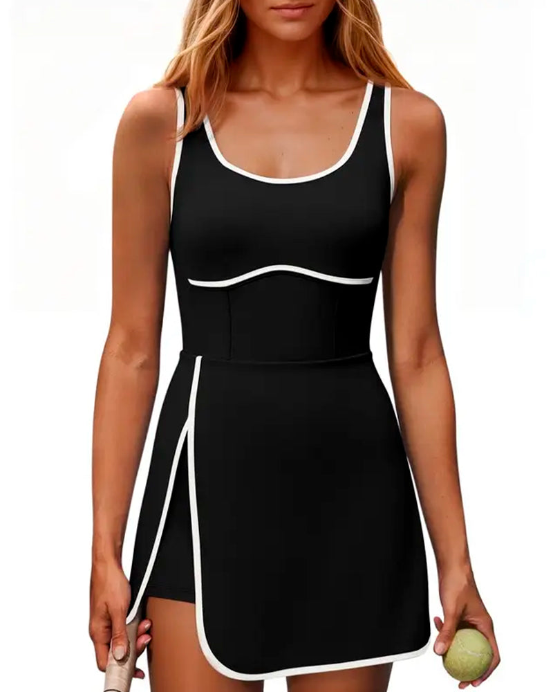 Color-block Golf Sports Jumpsuit