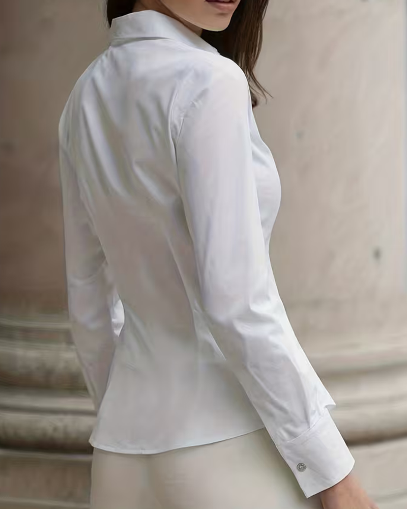 Ruched Waist Fitted Shirt