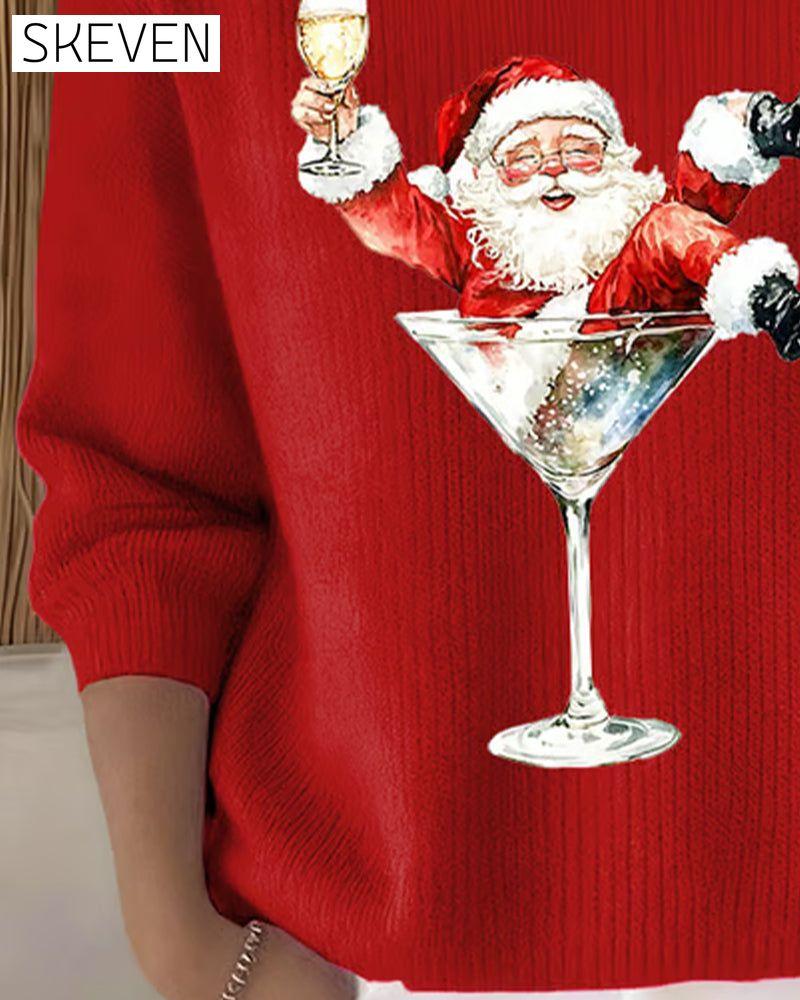 Schmal geschnittener Weihnachtspullover mit Rollkragen