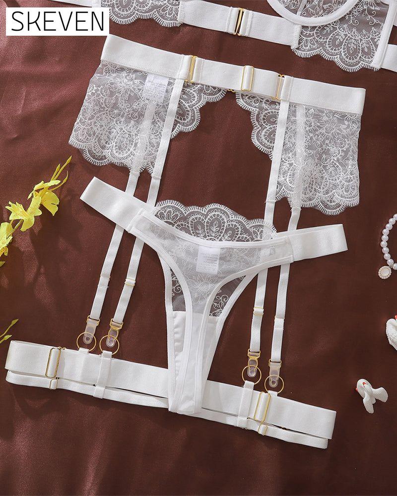 Embroidered Sexy Five-Piece Underwear