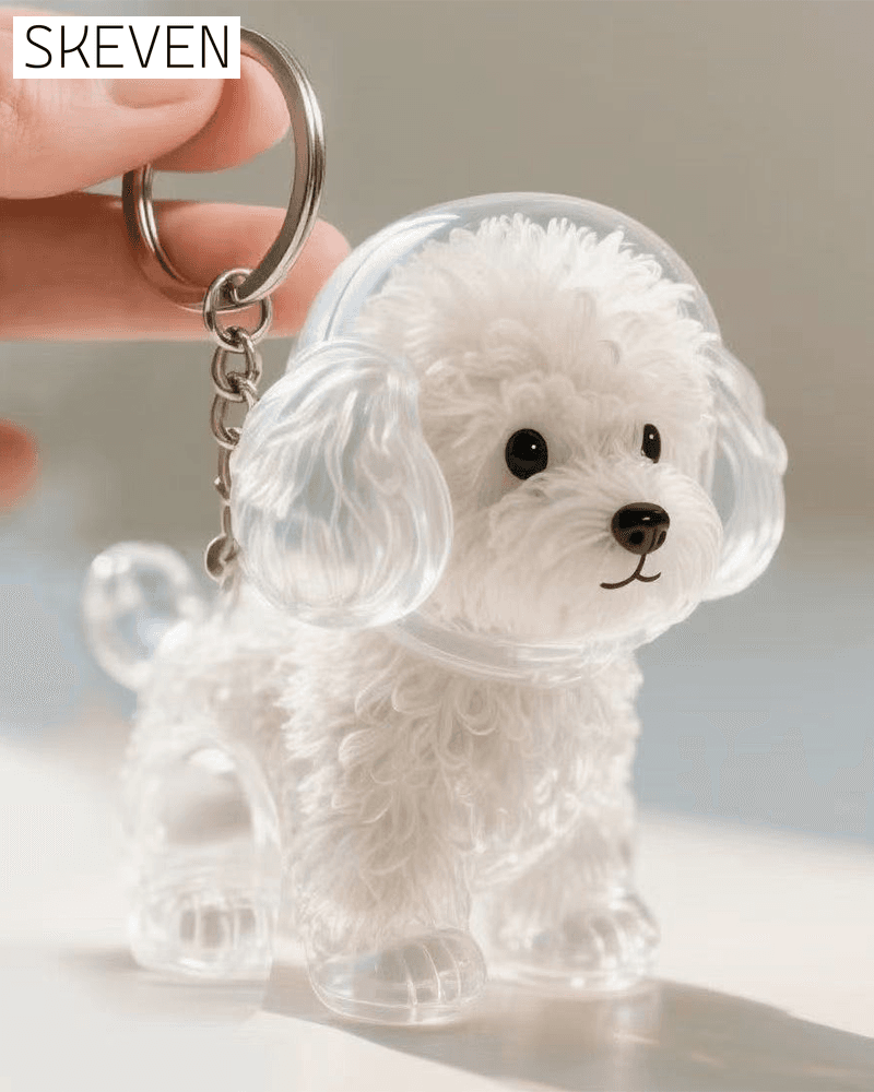 Dog Hair Keepsake Keychain - Memory Capsule Pendant