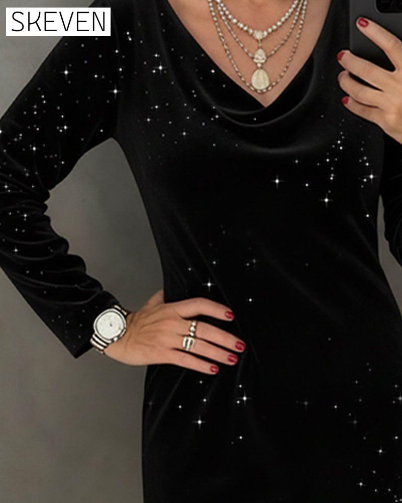 Fine Shimmer Straight Dress