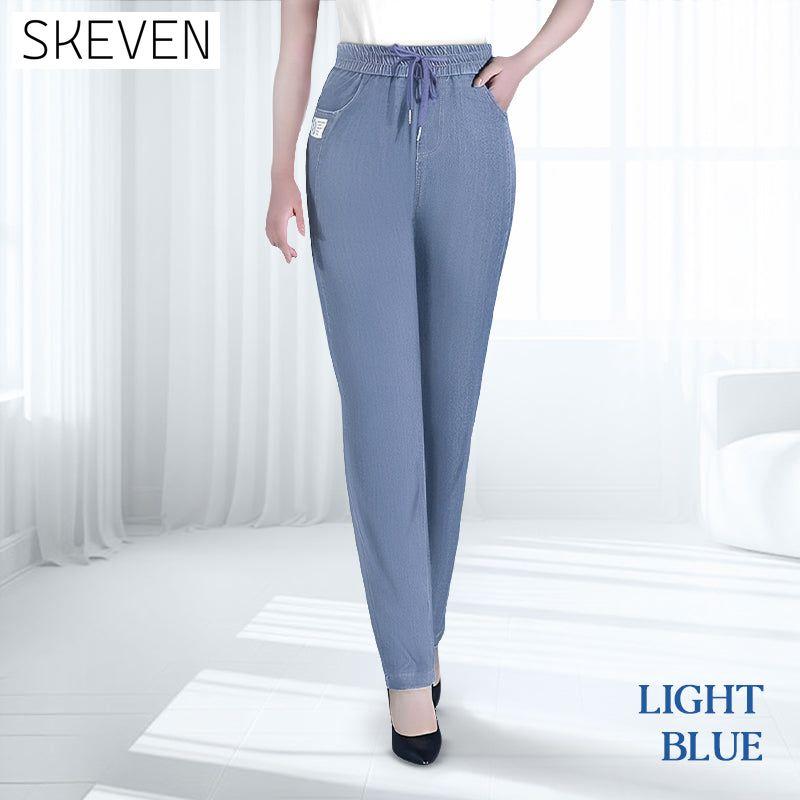 Jean mom taille haute ultra-extensible