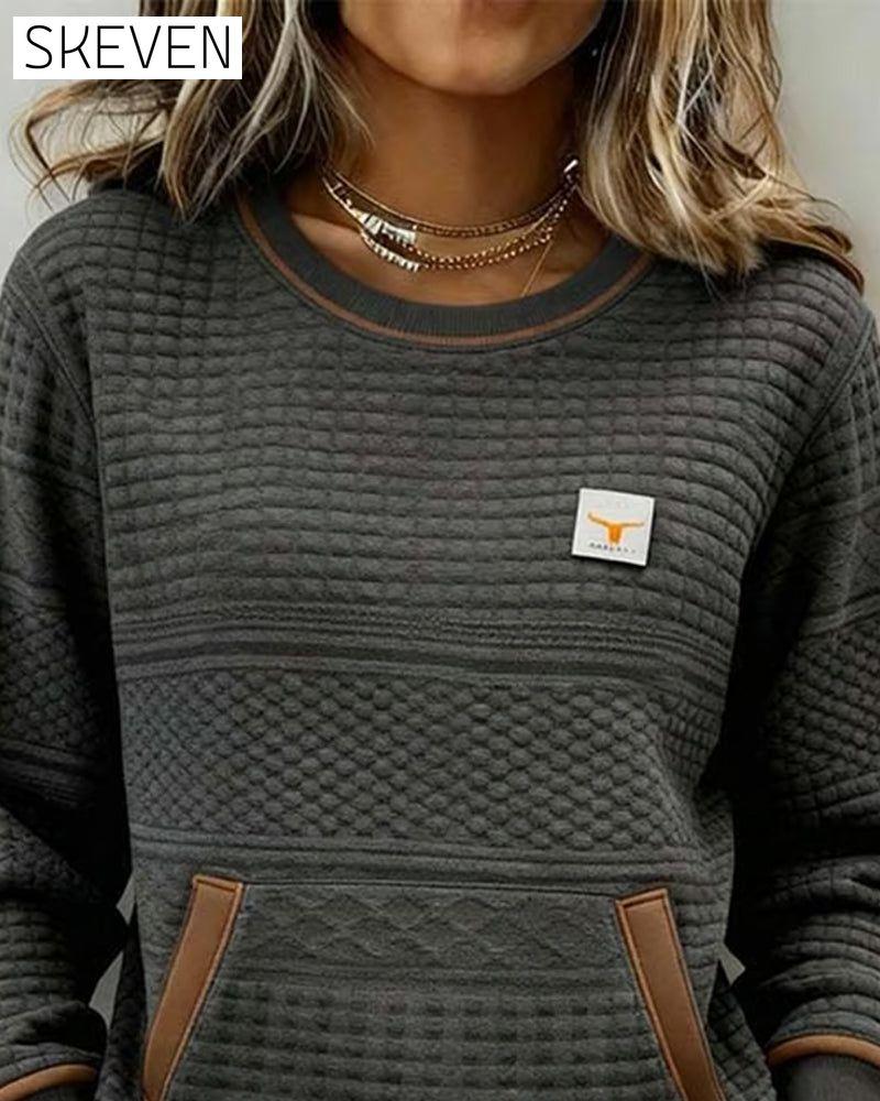 Sweatshirt mit Rundhalsausschnitt und Farbblockdesign