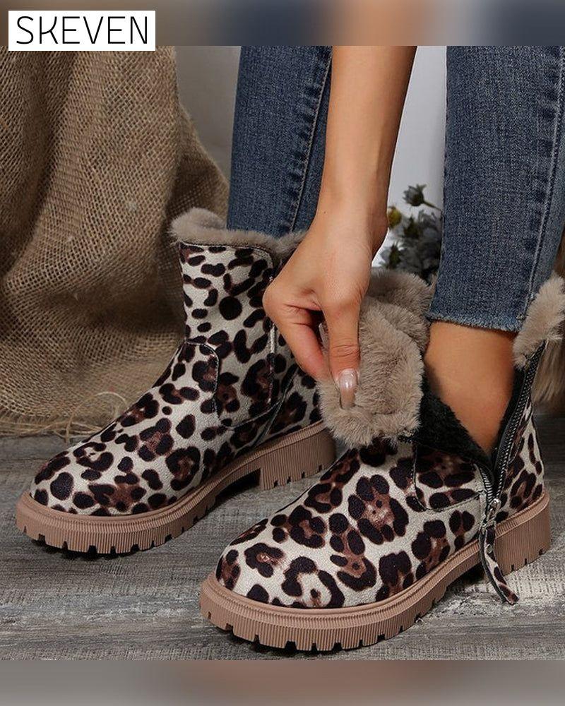 Damen-Winterfleece-Schneestiefel