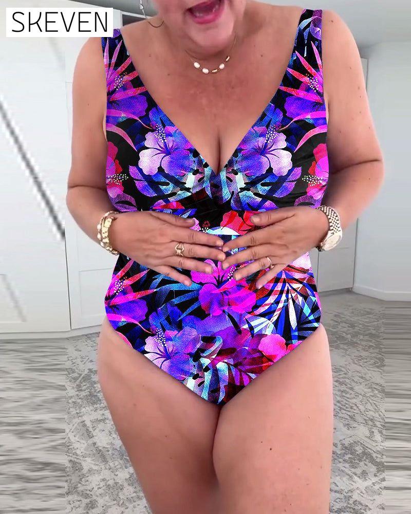 Maillot de bain à imprimé floral coloré
