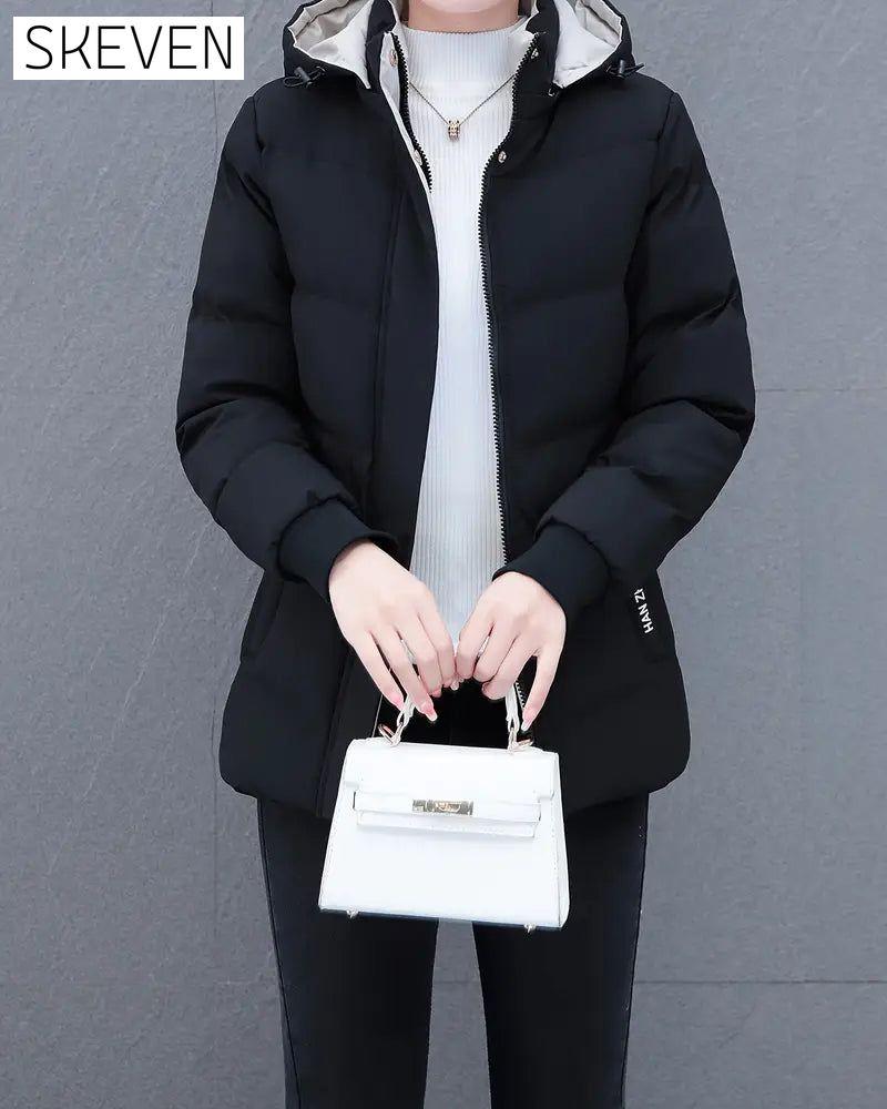 Casual Solid Color Warm Hooded Jacket