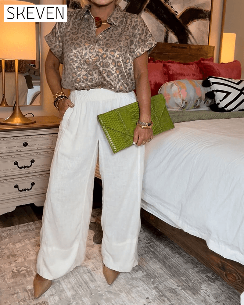 Casual Leopard Print Blouse