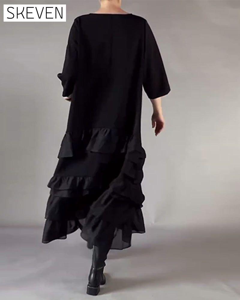Round Neck Double-Layered Dress