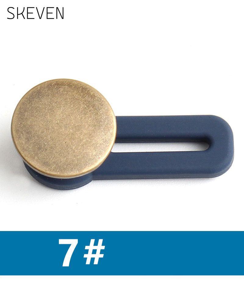 Bouton d'extension de taille en métal à ressort pour jeans