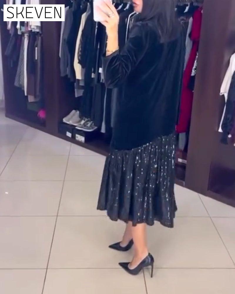Lässiges Paillettenkleid