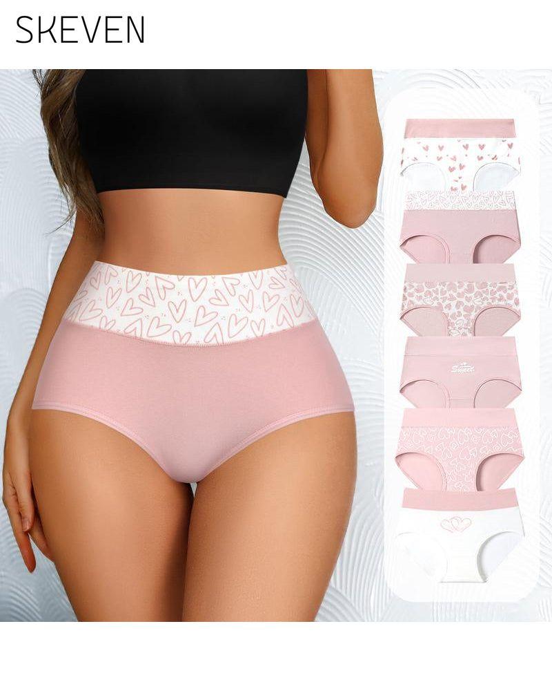 Damen-Slip mit niedlichem Liebesmuster, weich und atmungsaktiv