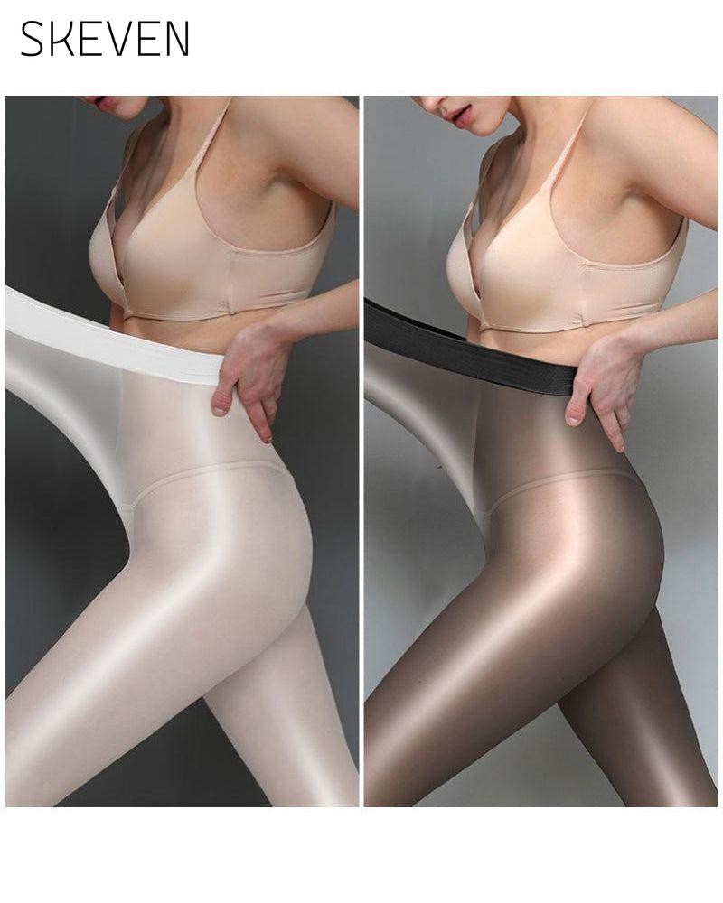 Collants transparents brillants pour femmes