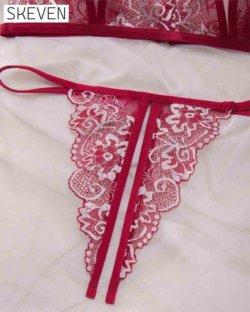 Sexy Dessous aus durchsichtiger Spitze