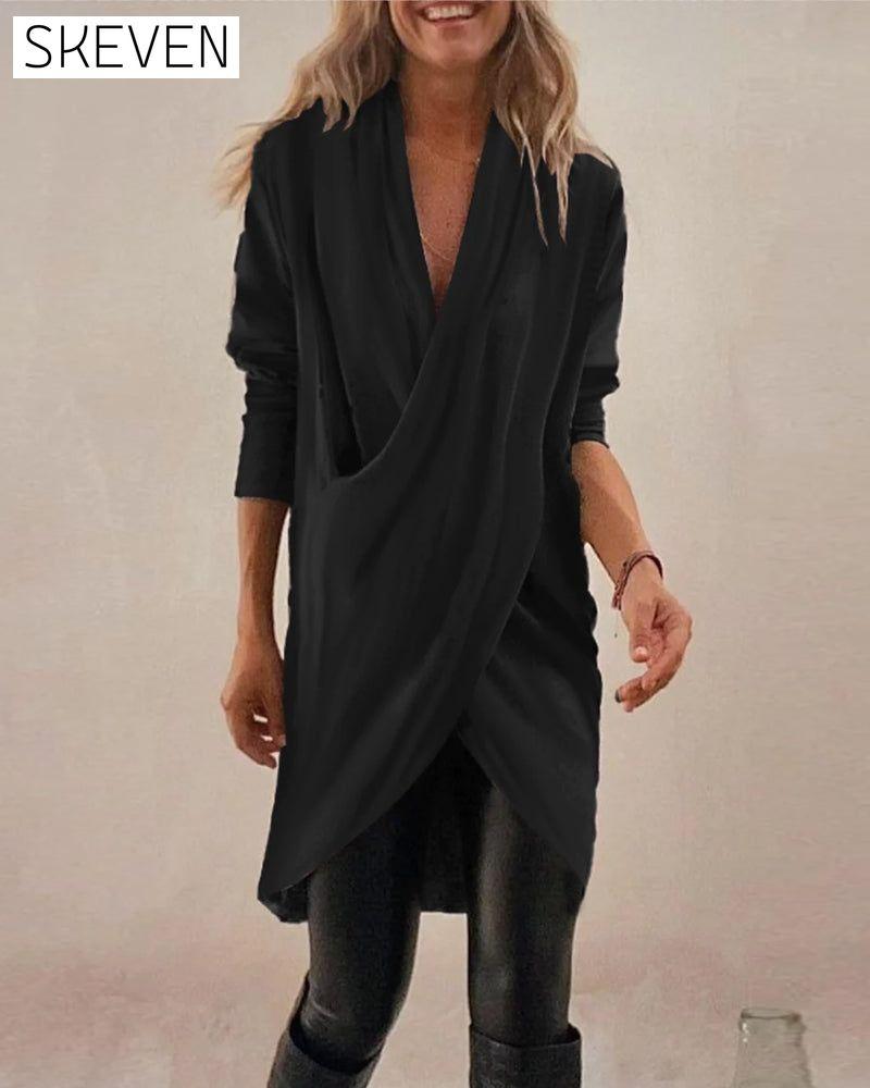Solid color top with cross design 2023 f/w 23BF blouses & shirts spring