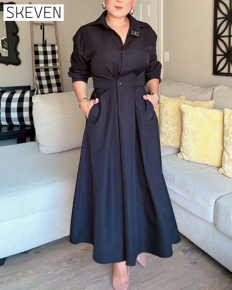 Robe chemise à revers