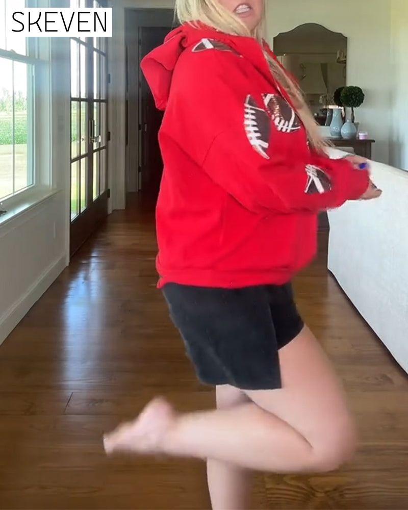 Rugby-Pailletten-Hoodie