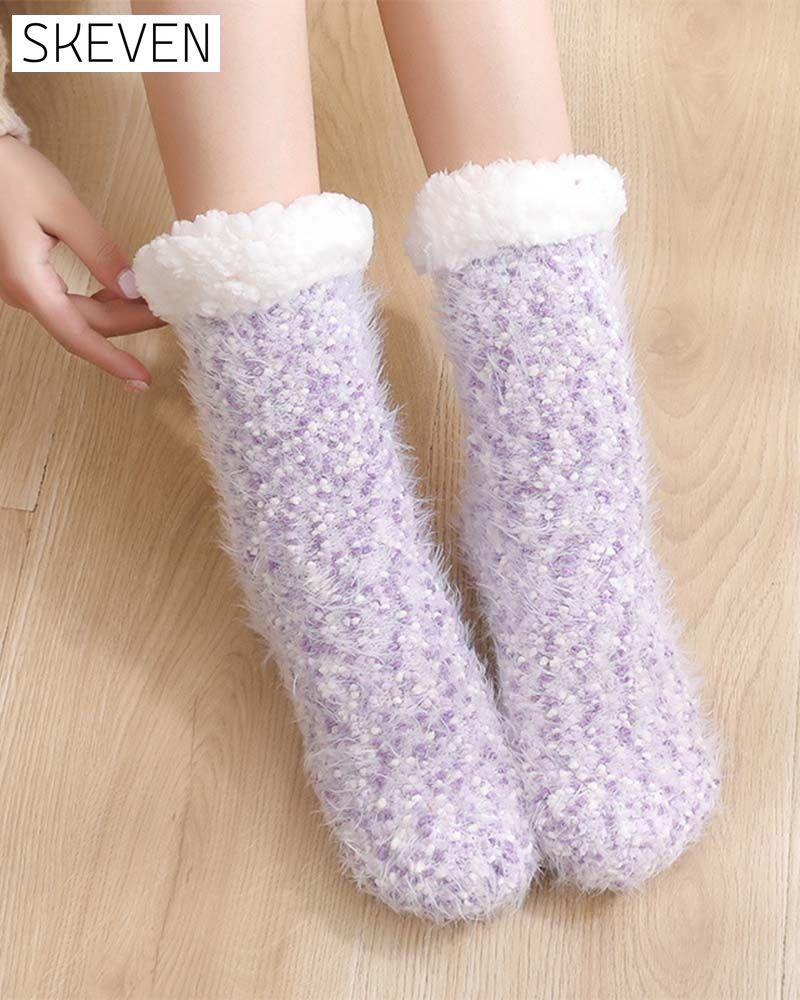 Cozy Lounge Slipper Socks with Grippers
