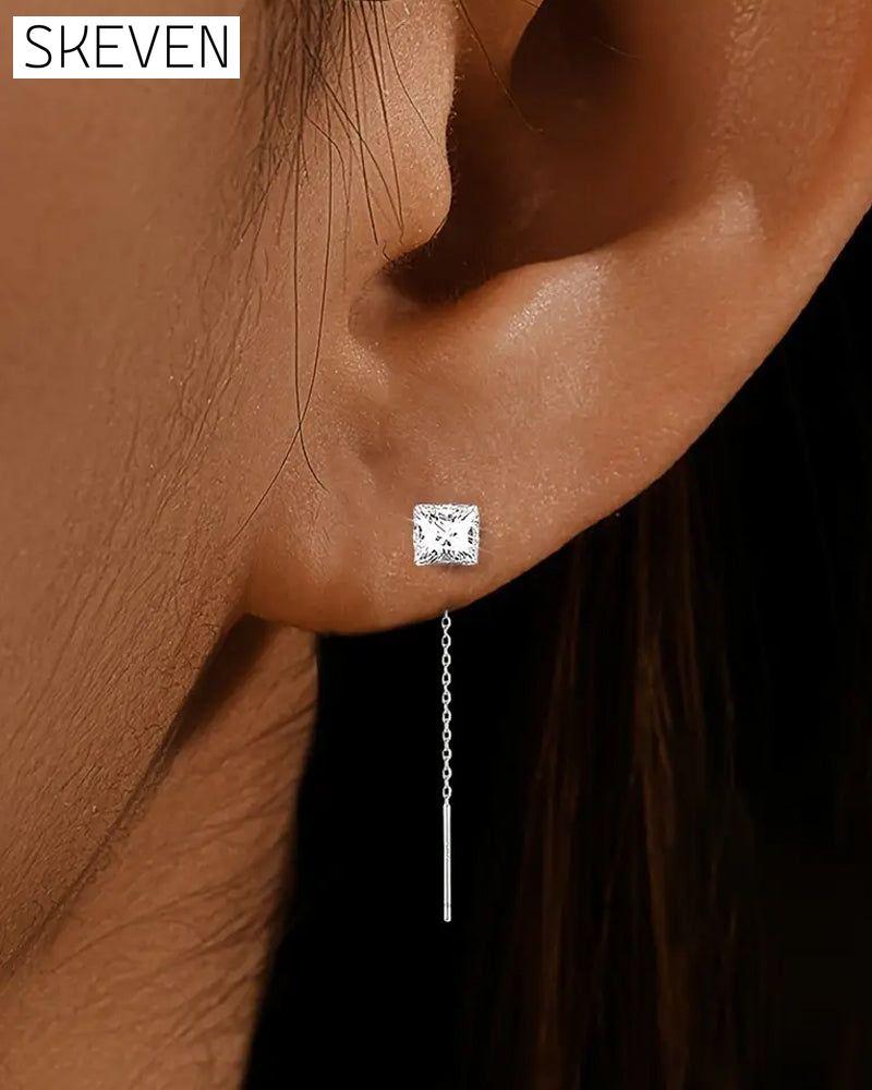 Boucles d'oreilles Temperament à pompon en zircon