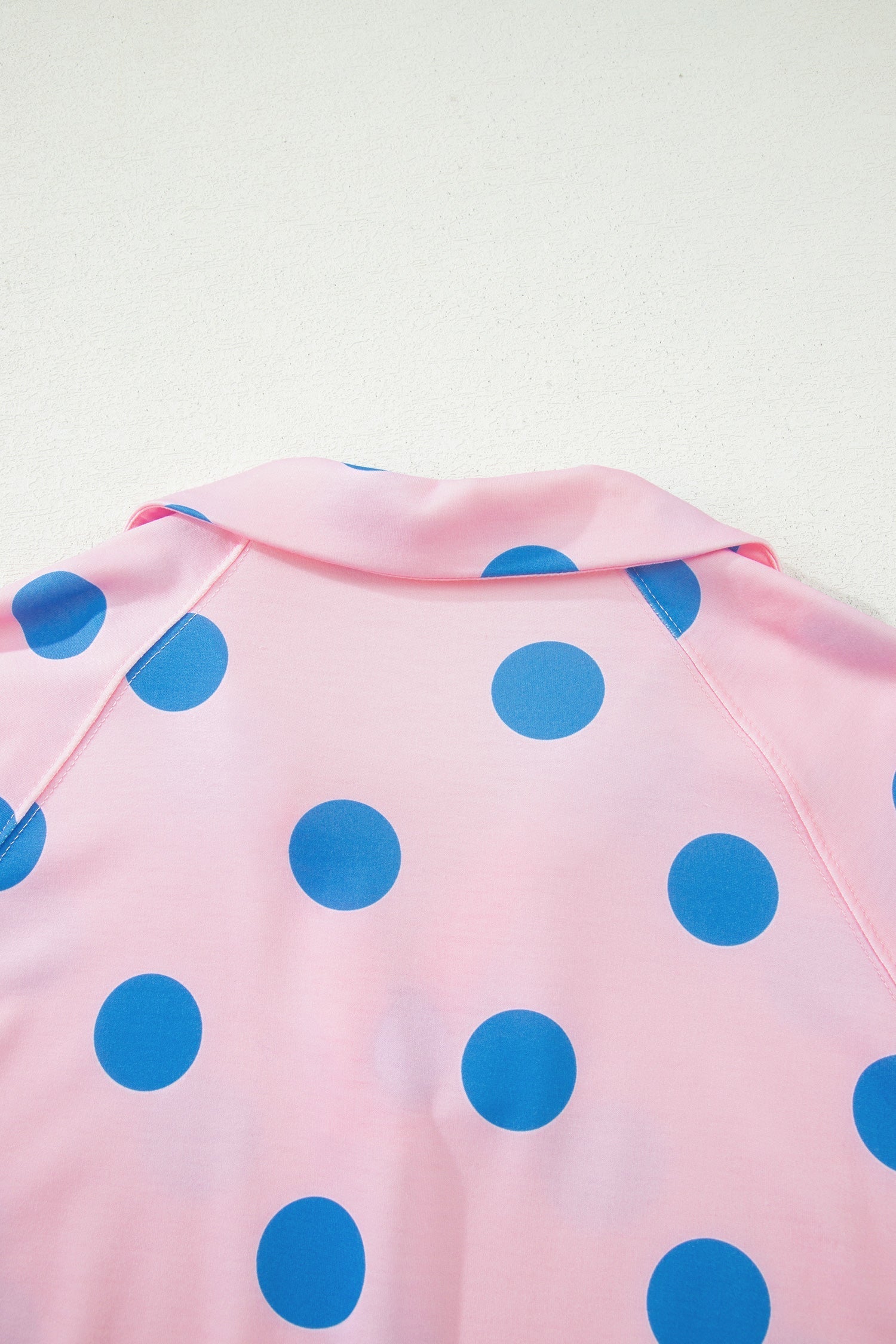 Polka Dot V-Neck Tee & Drawstring Shorts Set