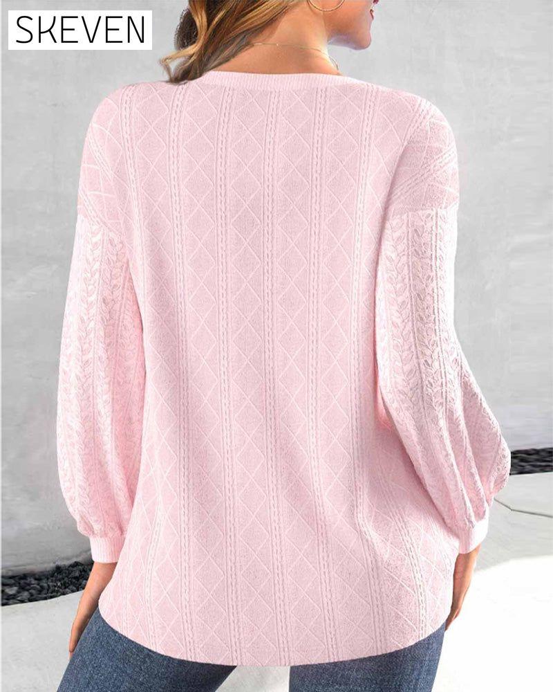 Sweat-shirt à boutons uni simple