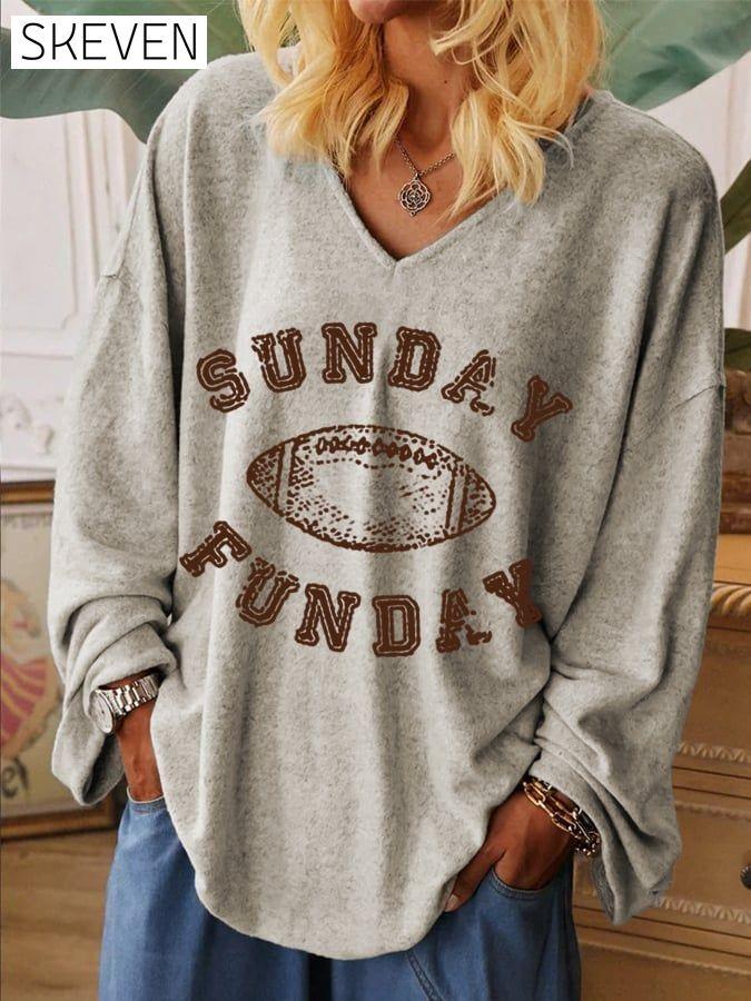 Women's Football Lover Casual Long-Sleeve T-Shirt