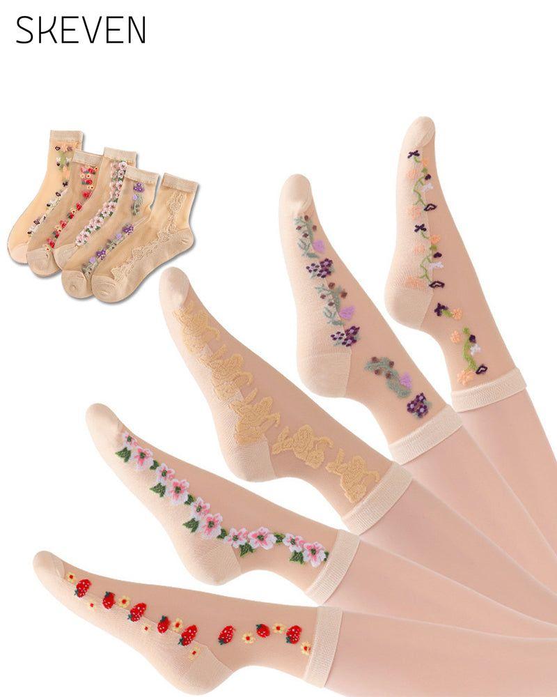 Glass Silk Crystal Socks