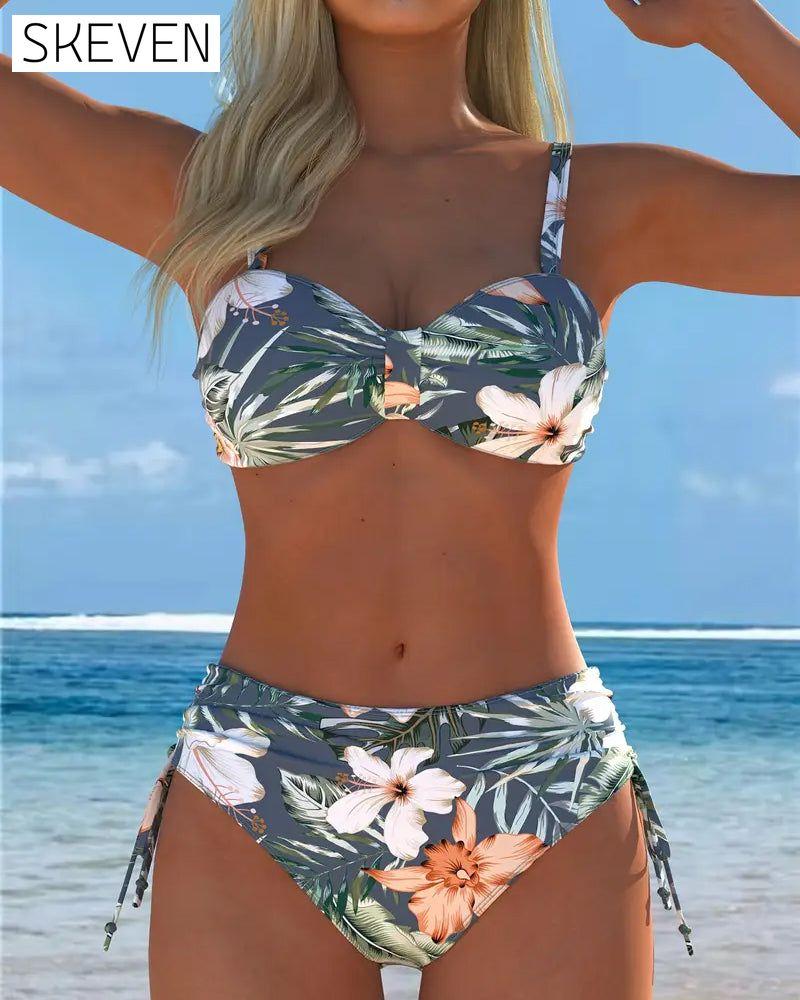 Bikini deux pièces imprimé élégant