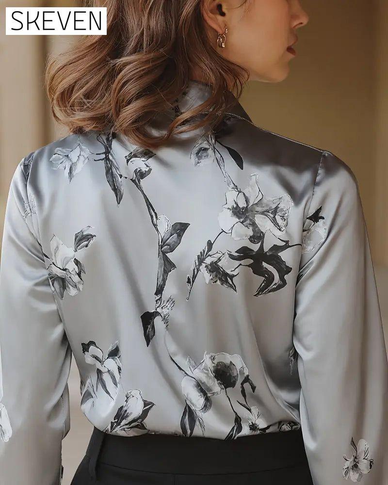 Hemd im Retro-Stil mit Blumenmuster