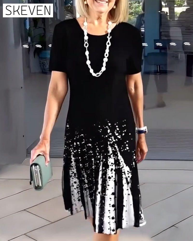 Temperamental Commuter Print Dress
