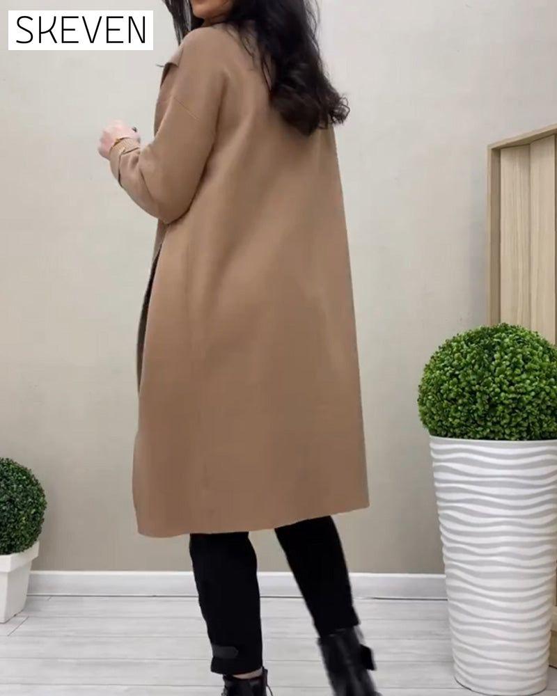 Side slit turtleneck sweater dress